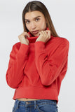 Fleece Mock Neck Sweatshirt