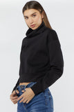 Fleece Mock Neck Sweatshirt