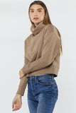 Fleece Mock Neck Sweatshirt
