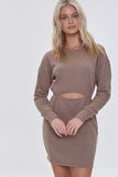 French Terry Cutout Mini Dress