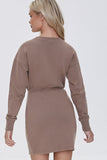 French Terry Cutout Mini Dress