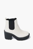 Faux Patent Leather Chelsea Boots