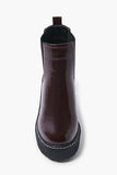 Faux Patent Leather Chelsea Boots